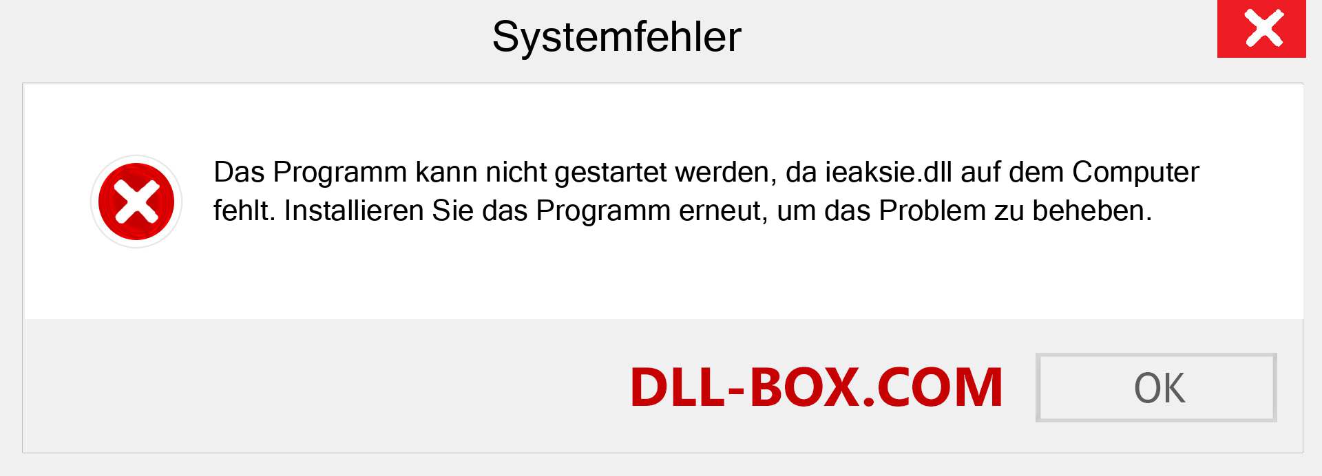 ieaksie.dll-Datei fehlt?. Download für Windows 7, 8, 10 - Fix ieaksie dll Missing Error unter Windows, Fotos, Bildern