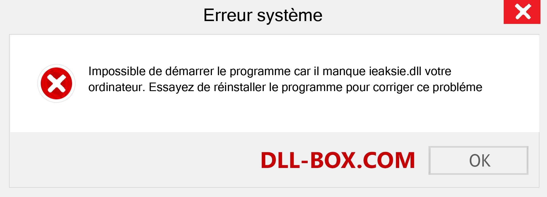 Le fichier ieaksie.dll est manquant ?. Télécharger pour Windows 7, 8, 10 - Correction de l'erreur manquante ieaksie dll sur Windows, photos, images